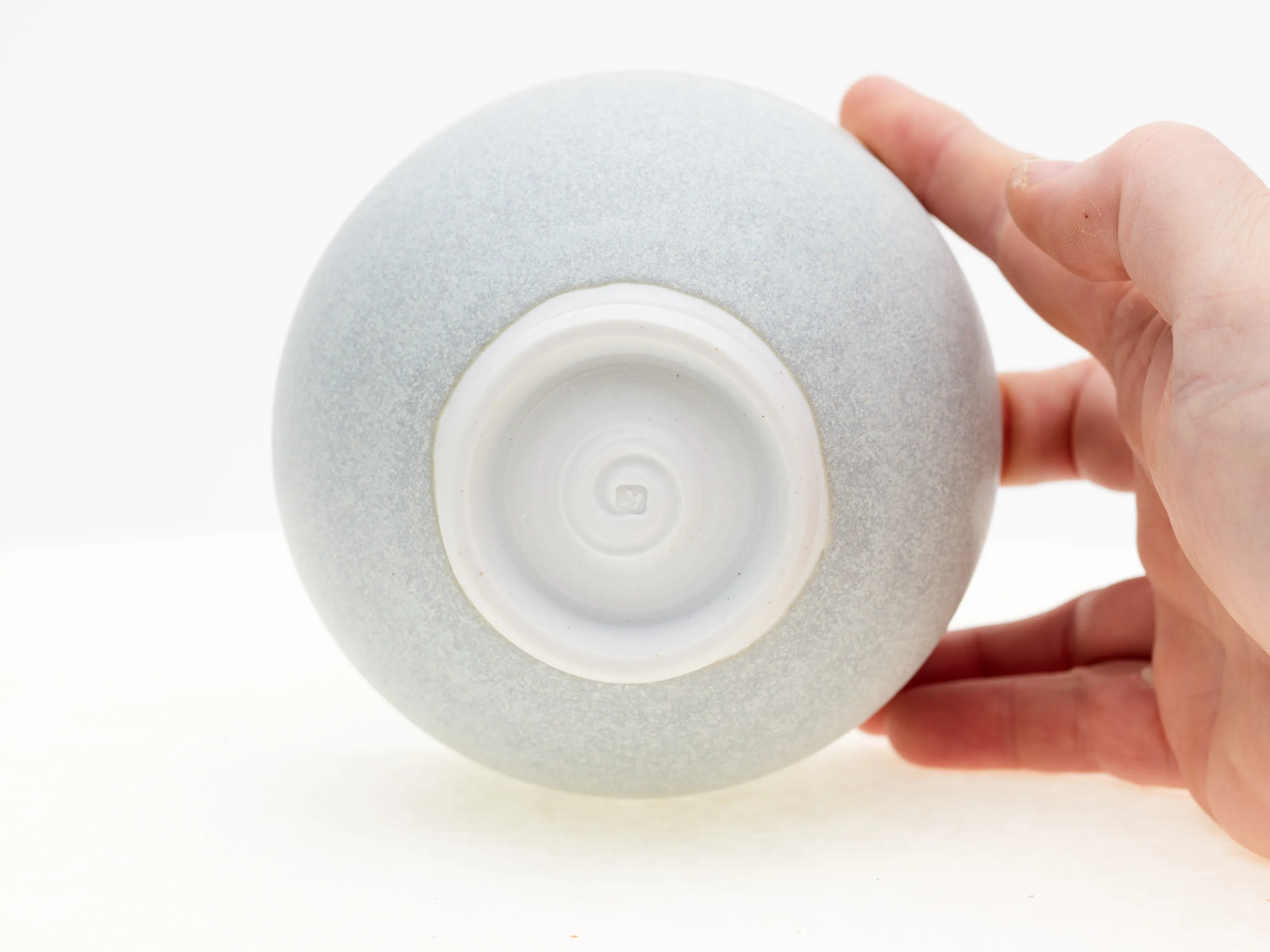 Matte Blue Porcelain Chawan — view 2