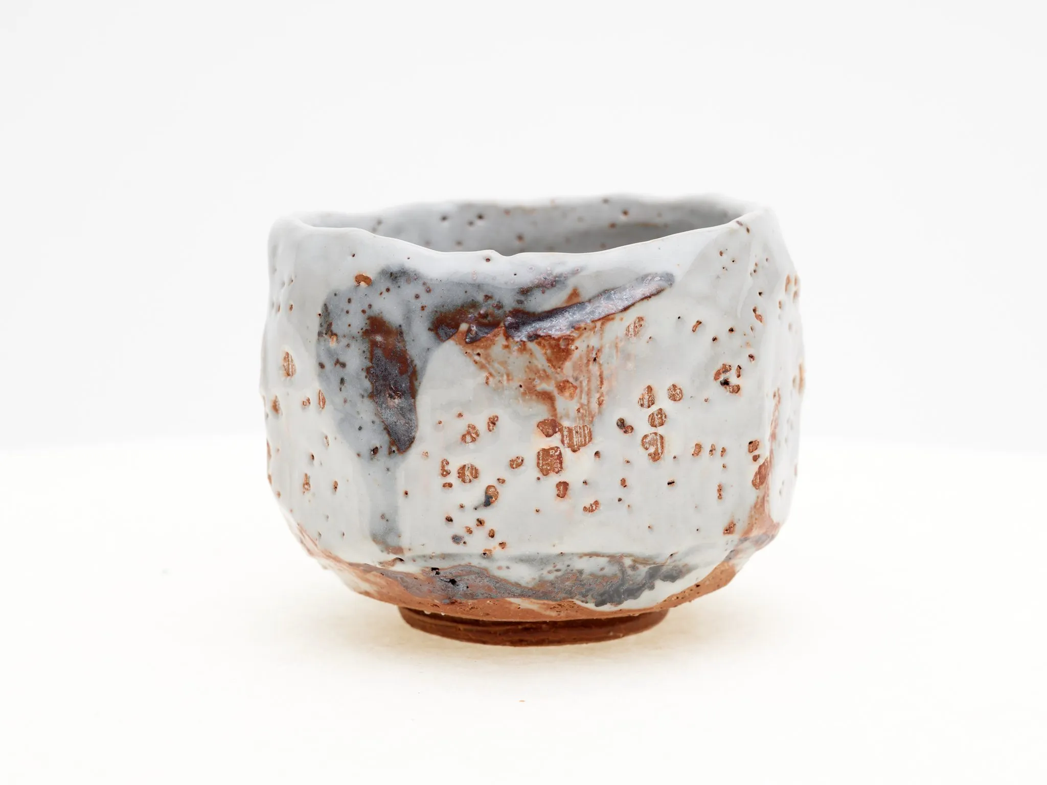 Faceted Shino Chawan — view 3