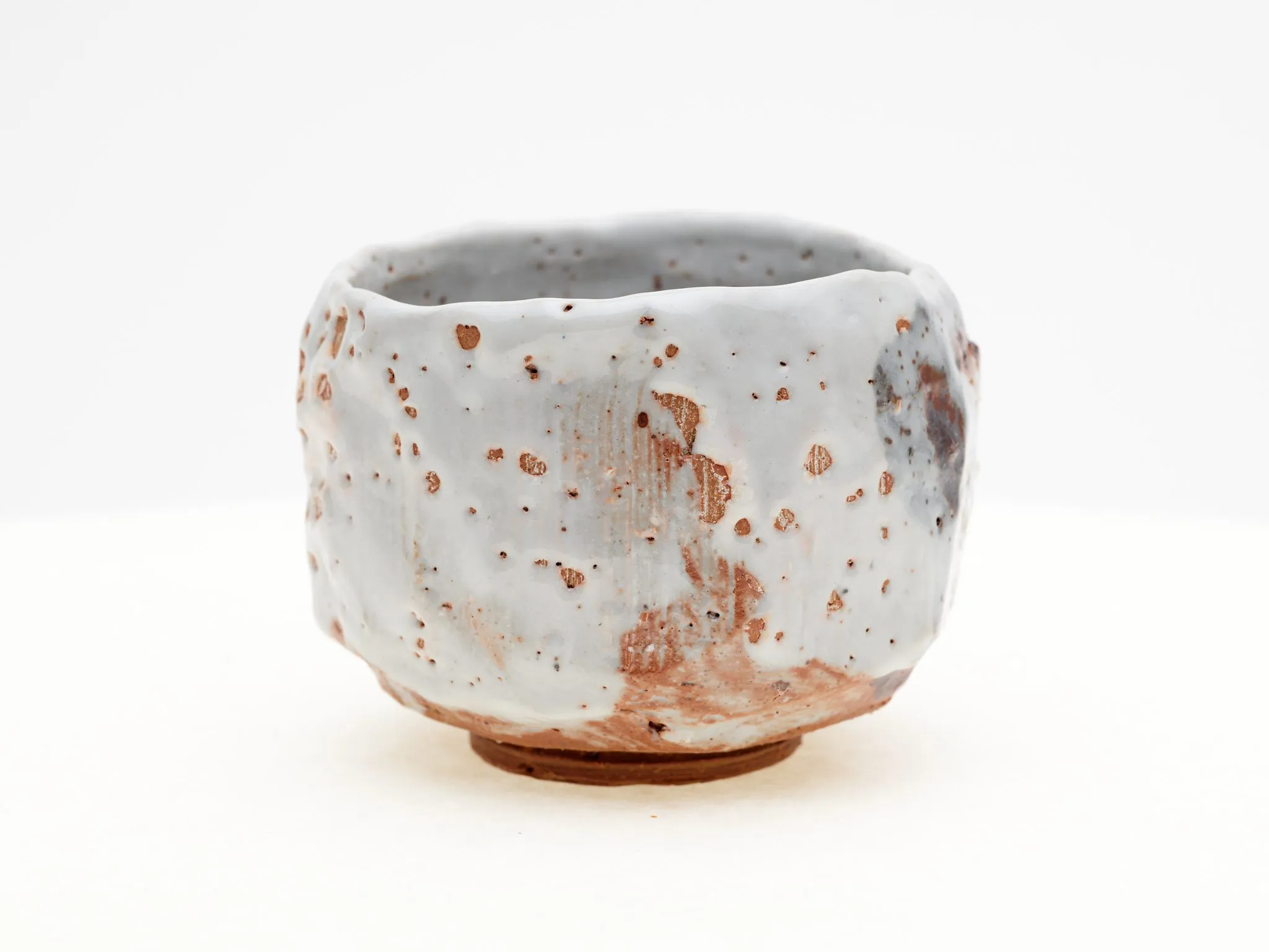 Faceted Shino Chawan — view 3